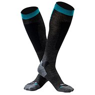 Undershield Snowflake wool black - knee socks
