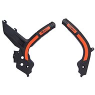 RTECH KTM frame protectors set, black-orange - Engine Guard