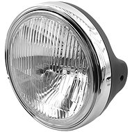 Q-TECH přední světlo hlavní kulaté černé/chrom, průměr 190 mm, H4 12V 60/55W - Front Headlight