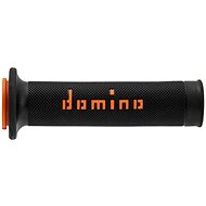 Domino grips A010 road length 120 + 125 mm, black-orange - Motorbike Grips