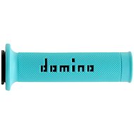 Domino grips A010 road length 120 + 125 mm, cyan-black - Motorbike Grips