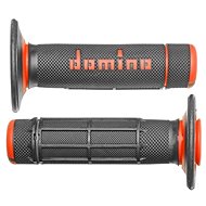Domino grips A020 offroad length 118 mm, grey-orange - Motorbike Grips