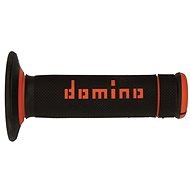 Domino gripy A190 offroad délka 123 + 120 mm, černo-oranžové - Motorbike Grips