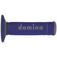 Domino gripy A190 offroad dĺžka 123 + 120 mm, modro-sivé - Gripy na motorku