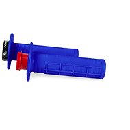 RTECH lock-on grips R20 Half Waffle, blue, 1 pair - Motorbike Grips