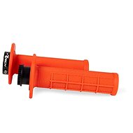 RTECH lock-on grips R20 Half Waffle, neon orange, 1 pair - Motorbike Grips