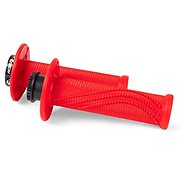 RTECH lock-on grips R20 Wave, neon red, 1 pair - Motorbike Grips