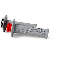 RTECH lock-on grips R20 Wave, grey, 1 pair - Motorbike Grips