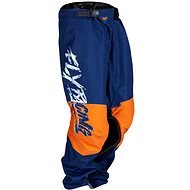 Fly Racing kalhoty Kinetic Khaos, 2023 dětské bílá/modrá/oranžová velikost 22 - Kalhoty na motorku