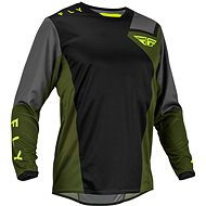 Fly Racing dres Kinetic Jet, 2023 černá/zelená/hi-vis XL - Motocross Jersey