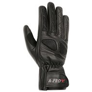A-PRO BRONX černé kožené moto rukavice XS - Motorcycle Gloves