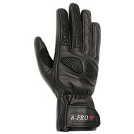 A-PRO BRONX black leather moto gloves L - Motorcycle Gloves