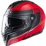 HJC i90 DAVAN MC1SF červená silniční výklopná přilba,M - Motorbike Helmet