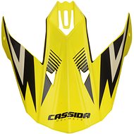 CASSIDA visor for Cross Cup One helmets, white pearl/yellow fluo/black - Helmet Peak