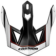 CASSIDA visor for Cross Pro 2 helmets, black/white/red - Helmet Peak