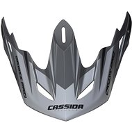 CASSIDA visor for Cross Pro helmets, black matt/grey, serial visor length - Helmet Peak