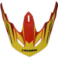 CASSIDA visor for Cross Pro helmets, red/yellow fluo/black, serial visor length - Helmet Peak