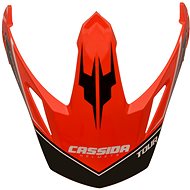 CASSIDA visor for Tour Globe helmets, black/red neon/white - Helmet Peak