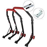 SEFIS D18 moto stand front and rear set - red - front stand: single - rear stand: hook - Motorbike Stand