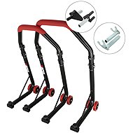 SEFIS D18 moto rack front and rear set - red - front rack: forks - rear rack: hook - Motorbike Stand