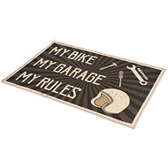 OXFORD door mat MY RULES grey/cream, size 90 x 60 cm - Doormat