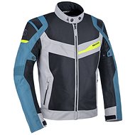 Oxford Dakar D2D Air, silver/blue/fluo, 2XL - Motorcycle Jacket