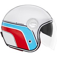NOX PREMIUM Heritage 2024, white, blue, red - Scooter Helmet