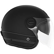 NOX PREMIUM Heritage 2024, black leather, size M - Scooter Helmet