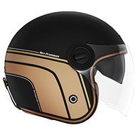NOX PREMIUM Heritage 2024, černá matná, zlatá, velikost M - Scooter Helmet