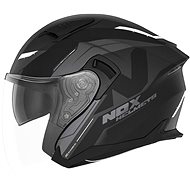 NOX N130 Klint 2024, black matt, white, size L - Motorbike Helmet