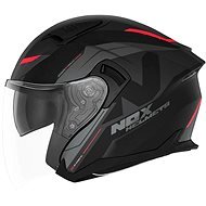 NOX N130 Klint 2024, černá matná, červená, velikost 2XL - Motorbike Helmet