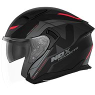 NOX N130 Klint 2024, black matt, red, size S - Motorbike Helmet