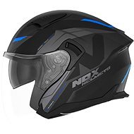 NOX N130 Klint 2024, černá matná, modrá, velikost S - Motorbike Helmet