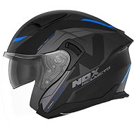 NOX N130 Klint 2024, matte black, blue, size XS - Motorbike Helmet