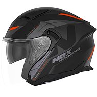 NOX N130 Klint 2024, black matt, orange, size S - Motorbike Helmet