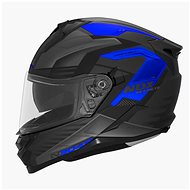 NOX N304S Carver 2024, matte black, blue, size M - Motorbike Helmet