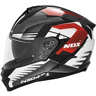 NOX N304S Carver 2024, black, white, red, size M - Motorbike Helmet