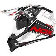 NOX N312 Drone 2024, white, black, red, size XS - Motorbike Helmet