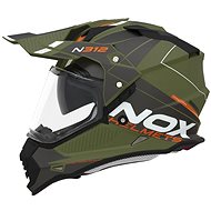 NOX N312 Drone 2024, khaki matt, orange, size 2XL - Motorbike Helmet