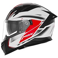 NOX N401 Xeno 2024, black, white, red, size XL - Motorbike Helmet