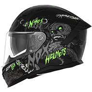 NOX N401 Zumbi 2024, matte black, neon green, size S - Motorbike Helmet