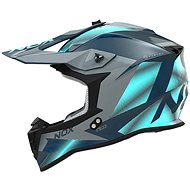 NOX N633 2024, neon blue, grey, size M - Motorbike Helmet