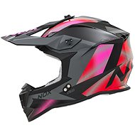NOX N633 2024, neon pink, red, grey, size M - Motorbike Helmet