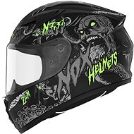 NOX N731 Zumbi 2024, children's, matte black, green, size S - Motorbike Helmet