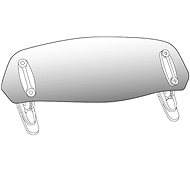 PUIG Replacement Plexiglas screw mounting, smoked, 102 × 325, 140.6270H - Motorcycle Plexiglass
