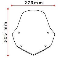 PUIG Plexi shield NEW. GEN SPORT black, 305 × 273, 140.3767N - Motorcycle Plexiglass