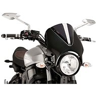 PUIG Plexi shield RETROVISION carbon look dark smoke, 140.9561F - Motorcycle Plexiglass