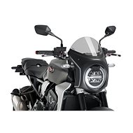 PUIG Plexi shield SEMI-FAIRING matt black smoke, 480 × 350, 140.3133H - Motorcycle Plexiglass