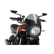 PUIG Plexi shield SEMI-FAIRING matt black smoke, 485 × 350, 140.9595H - Motorcycle Plexiglass
