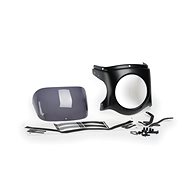 PUIG Plexi shield SEMI-FAIRING matt black dark smoke, 390 × 315, 140.9554F - Motorcycle Plexiglass